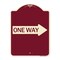 Signmission One Way With Right Arrow Heavy-Gauge Aluminum Architectural Sign, 24" x 18", BU-1824-24384 A-DES-BU-1824-24384 - alternate 1